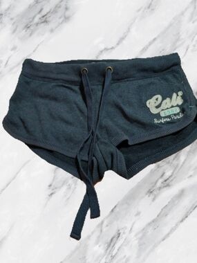 Y2K Navy Booty Shorts with Drawstring